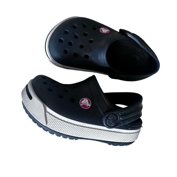 Crocs Crocband Sandals - Blue and White - Size 4/5 - Picture 2 of 6